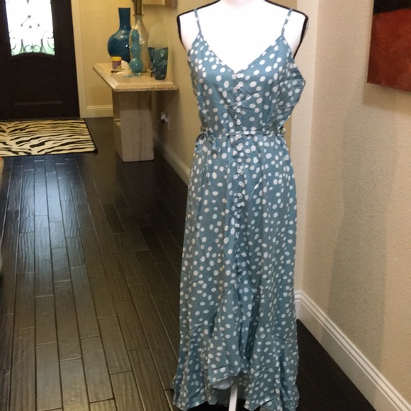 Dot Maxi Dress in Mint and white - Picture 8 of 13